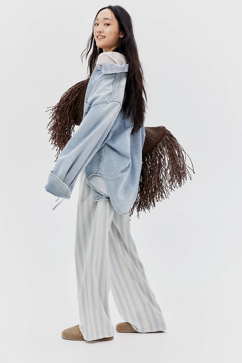 Straight-Leg Drawstring Pants