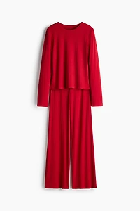 Pyjama en jersey pointelle