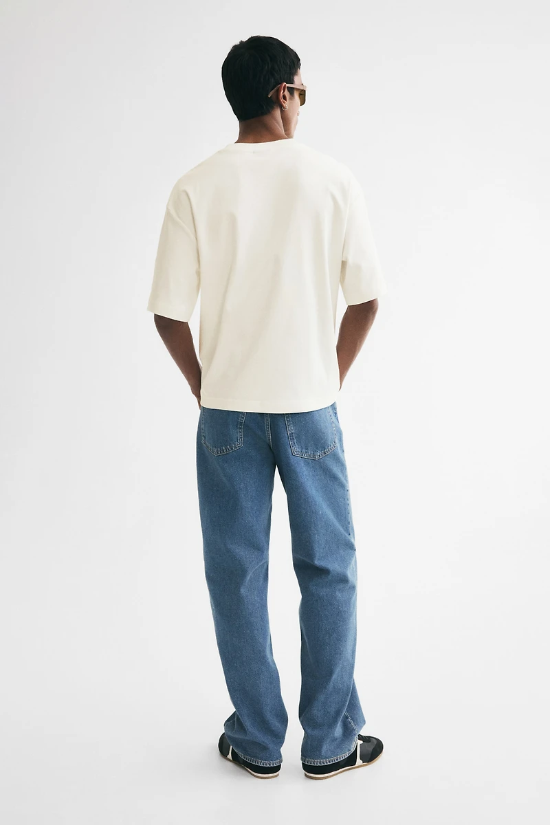 Boxy Relaxed-Fit Printed Cotton T-Shirt
