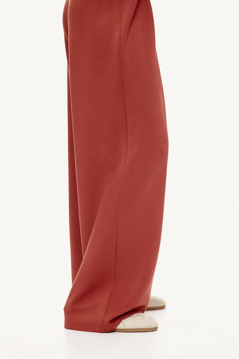 Wide-Leg Pull-On Pants