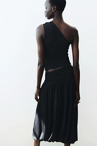 Draped One-Shoulder Top