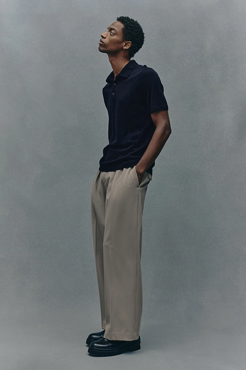 Slim Fit Wool Polo Shirt