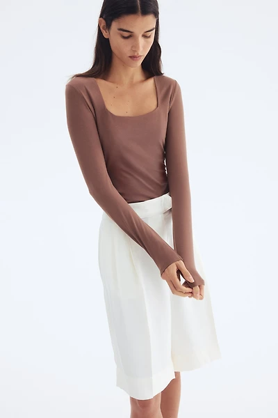 Long-sleeved Jersey Top