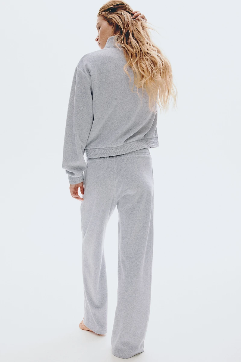 Velour Jacket with Zipper