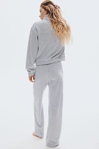 Velour Jacket with Zipper