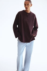 Sweatshirt with Text Motif