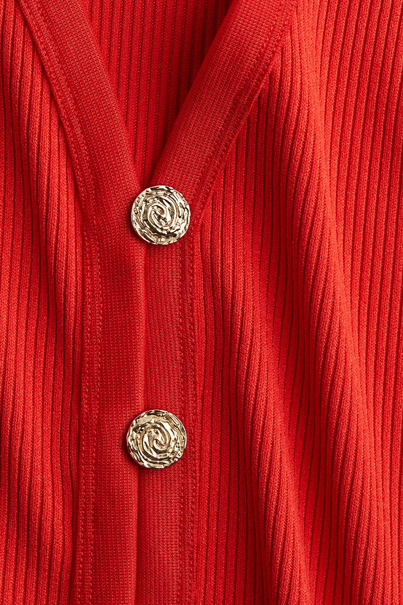 Button-Front Sweater Vest