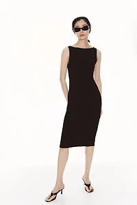 Boat-Neck Jersey Dress