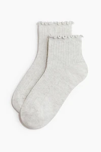3-pack rib-knit ankle socks