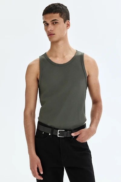 Slim-Fit Ribbed Tank Top