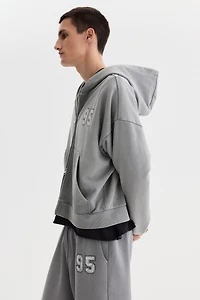 Oversized-Fit Boxy Hooded Jacket