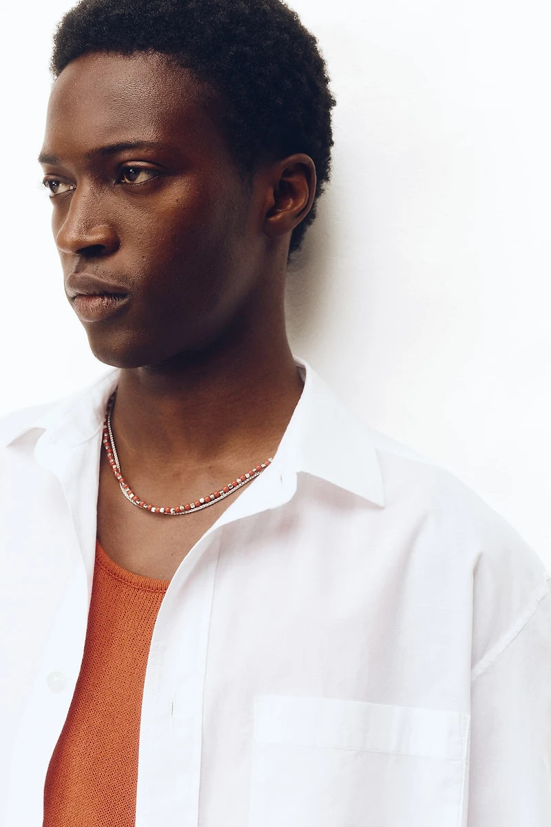 Chemise ample en popeline de coton