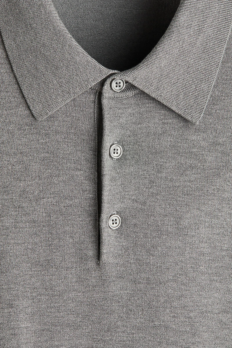 Regular-Fit Fine-Knit Polo Shirt