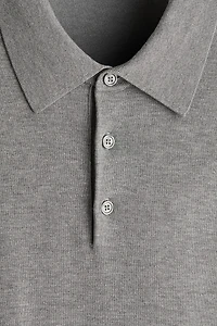 Regular-Fit Fine-Knit Polo Shirt