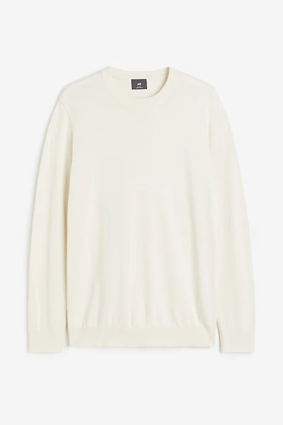 Slim Fit Fine-knit Cotton Sweater