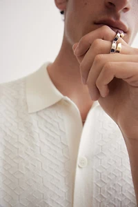 Regular-Fit Textured-Knit Shirt