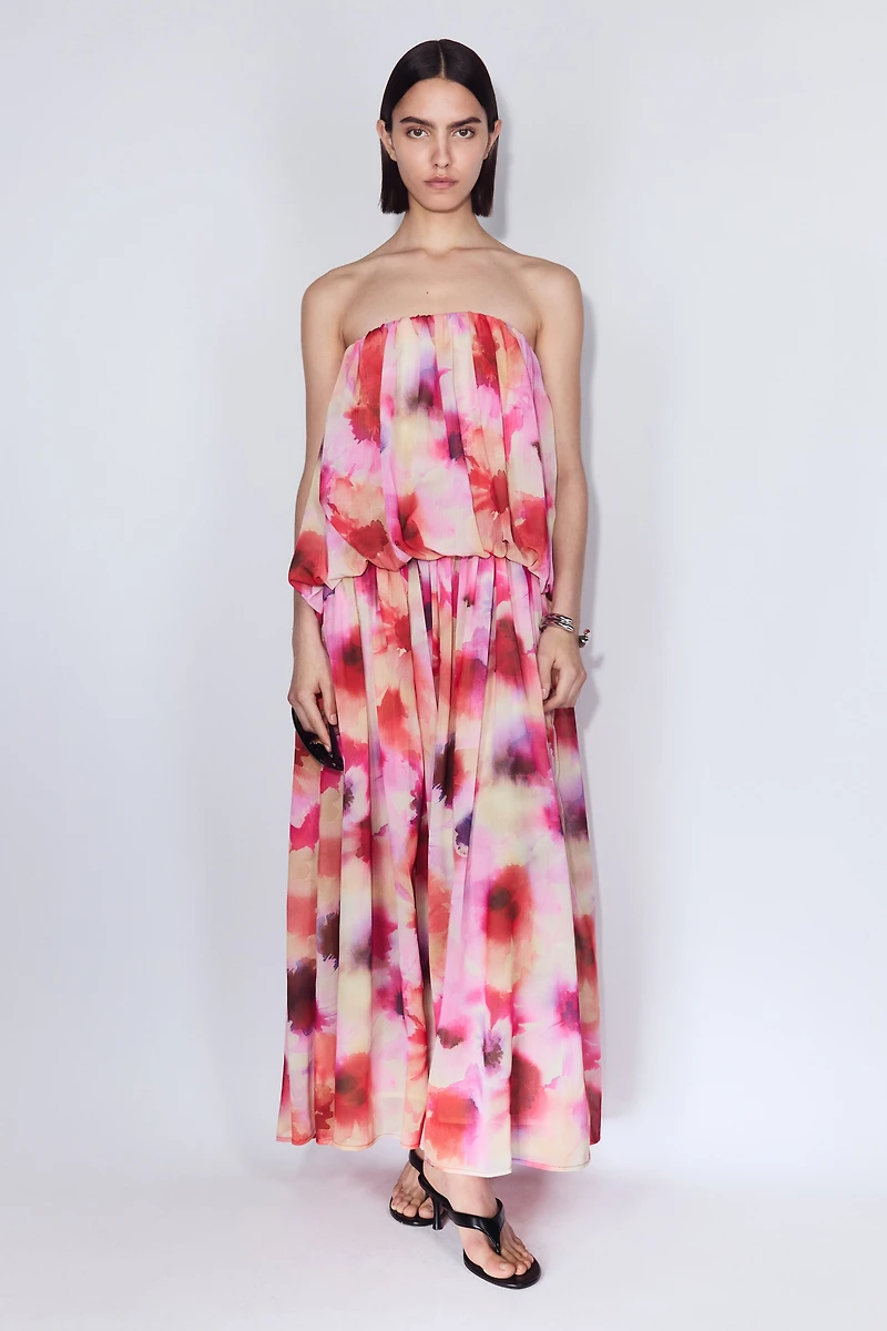 Chiffon Bandeau Dress