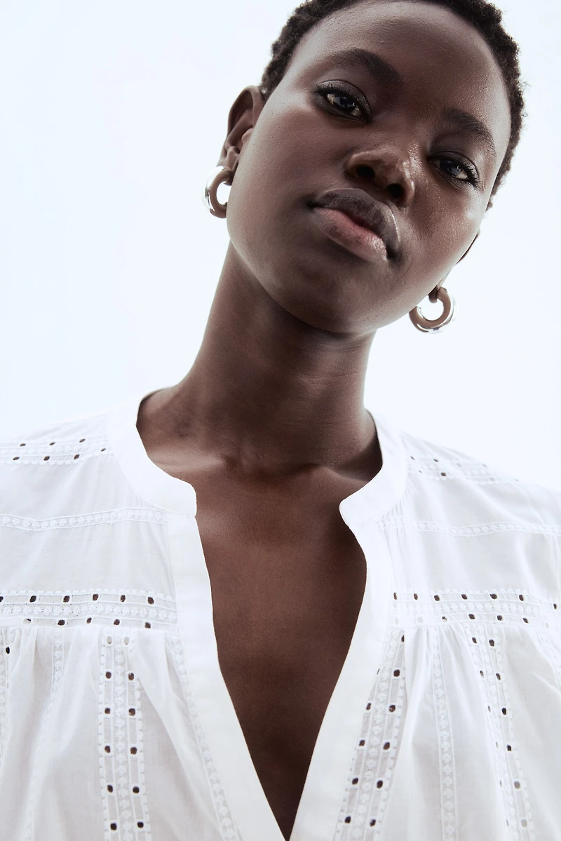 Embroidered Cotton Blouse