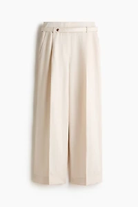 Wide-Leg Pants with Belt