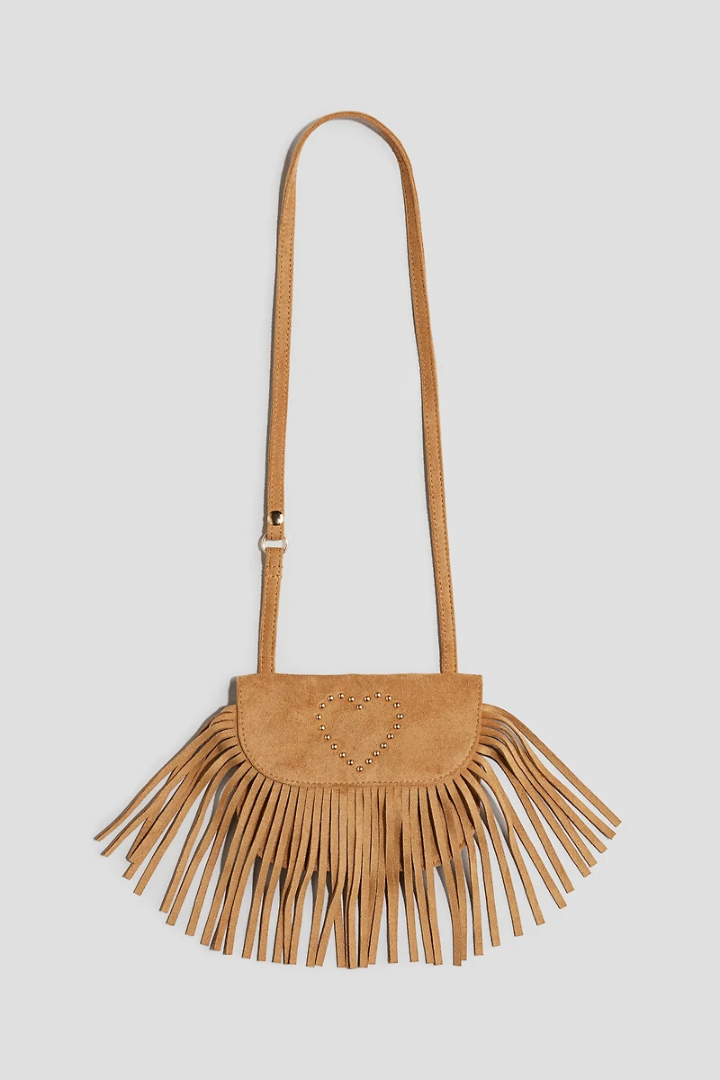 Fringe-Trimmed Shoulder Bag