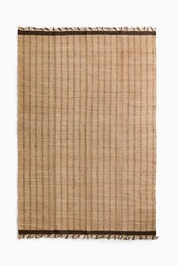 Large Jute Rug with Fringe