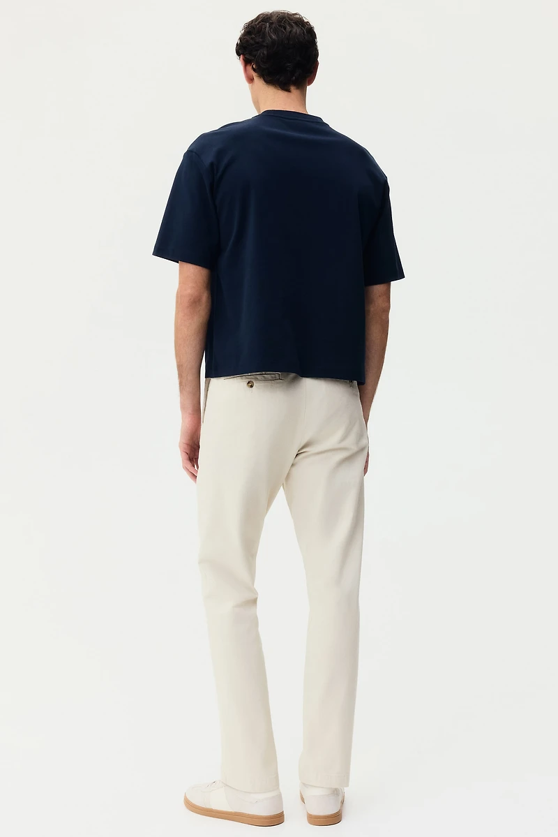 Pantalon de coutil près du corps en coton