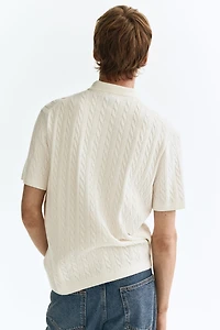 Chemise classique en tricot torsadé