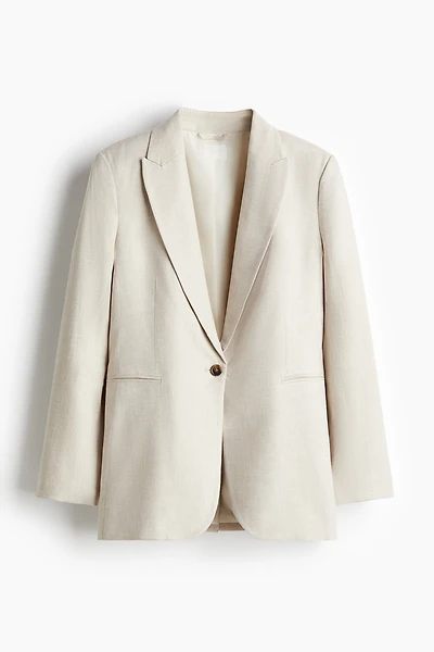 Linen-Blend Blazer