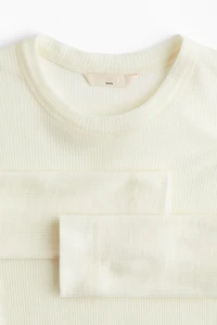Rib-Knit Wool Top