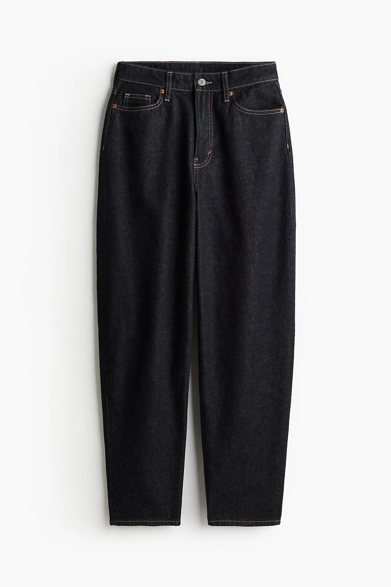 High Rise Barrel Leg Jeans