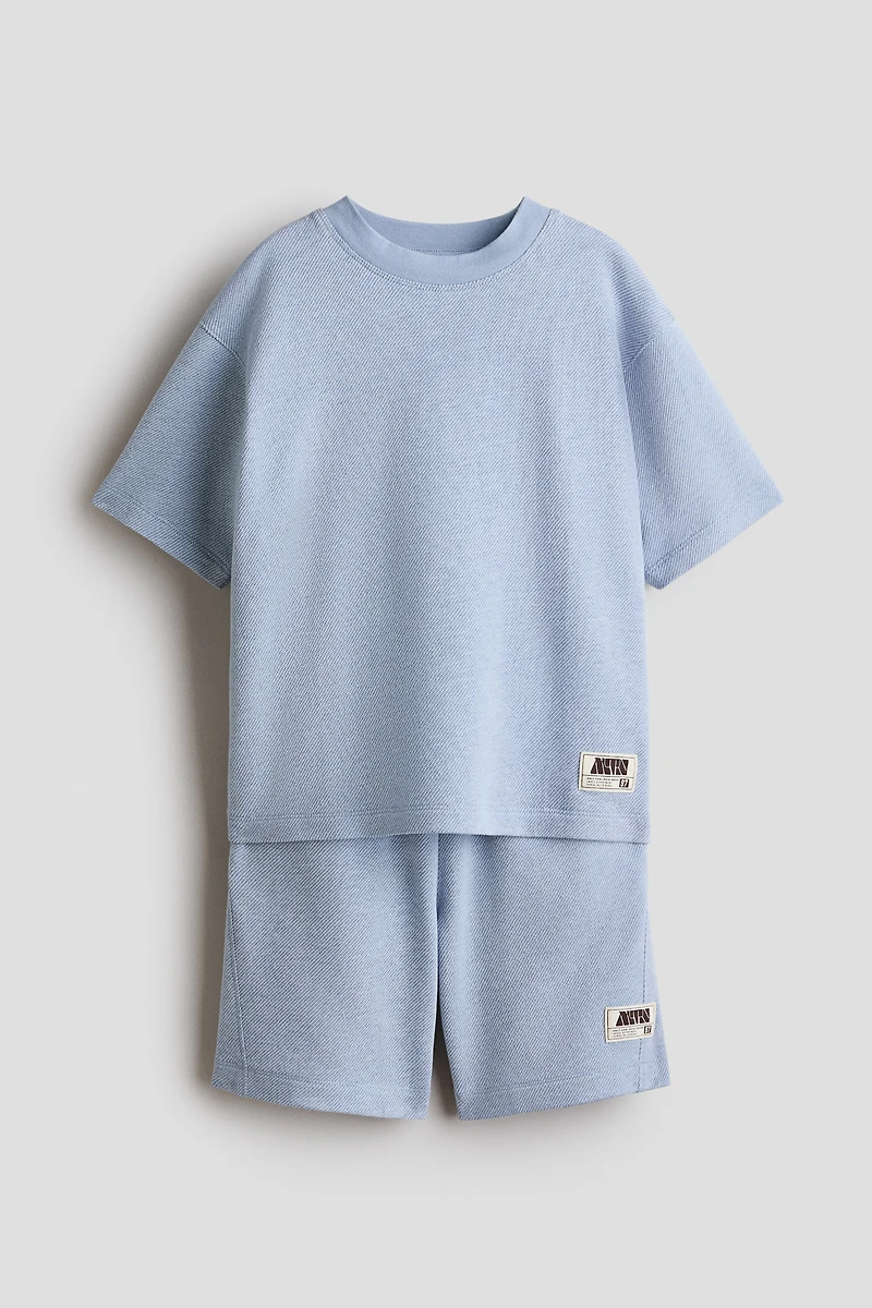 2-Piece Textured Jersey Set