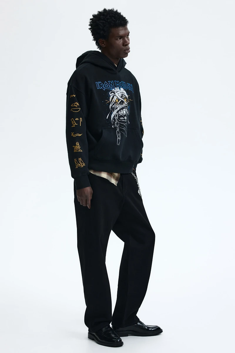 Oversized Fit Printed Hoodie