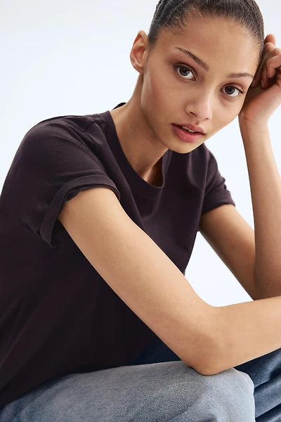 T-shirt en soie mélangée