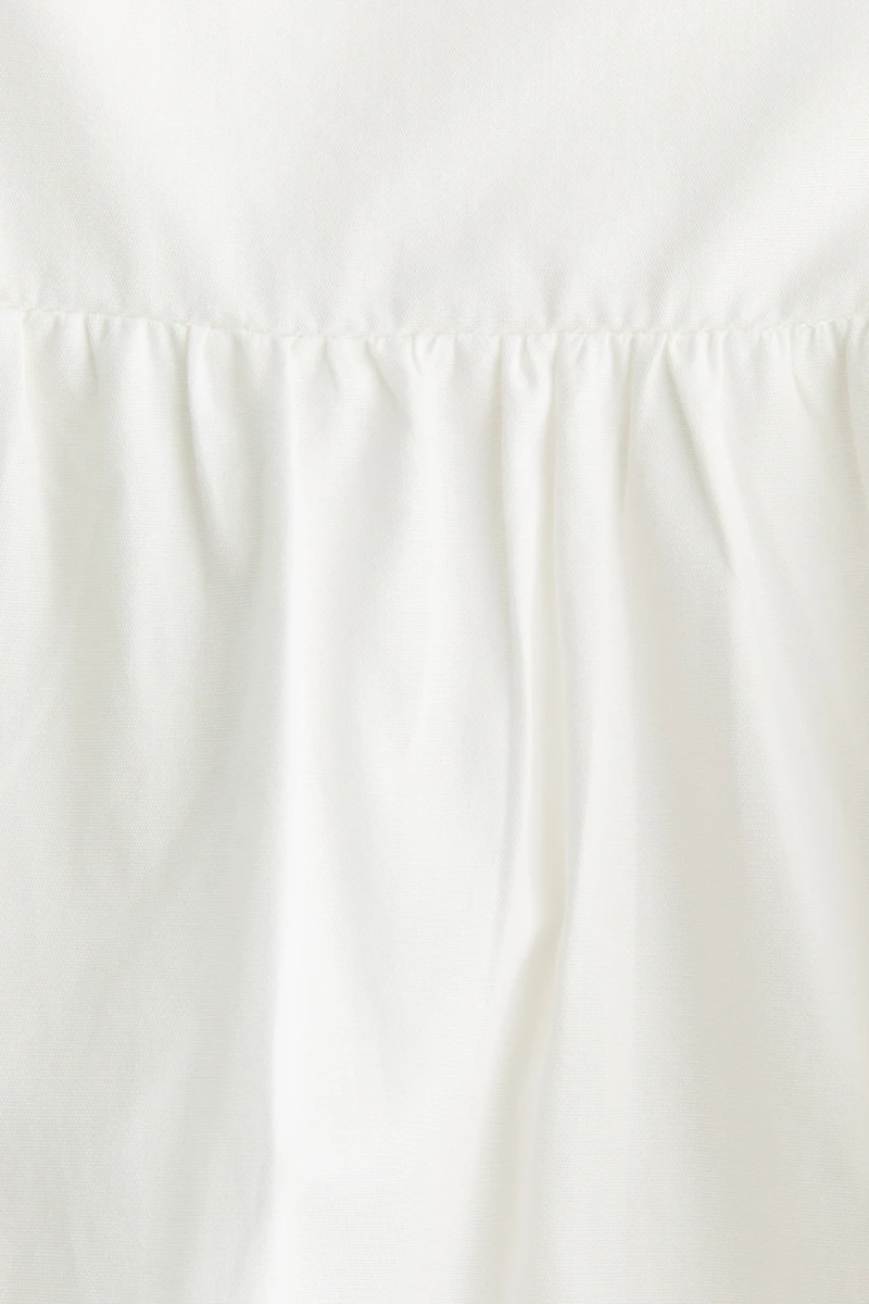 Cotton Dress with Flared Skirt