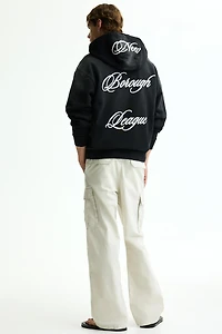 Relaxed-Fit Printed Hooded Jacket