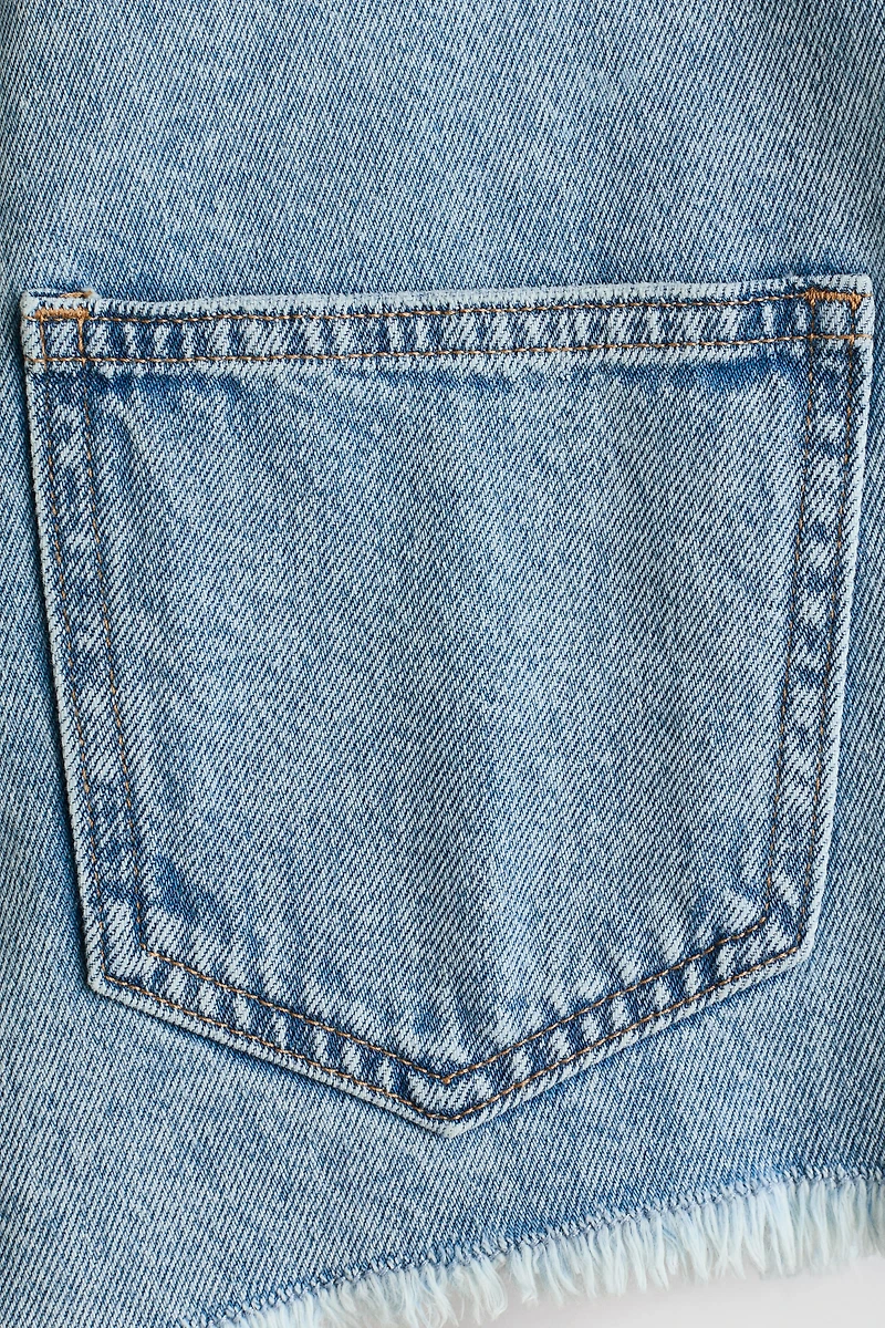 Denim Overall Shorts