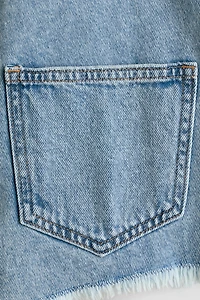 Denim Overall Shorts