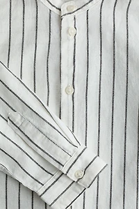 Chemise en coton avec col sans rabat