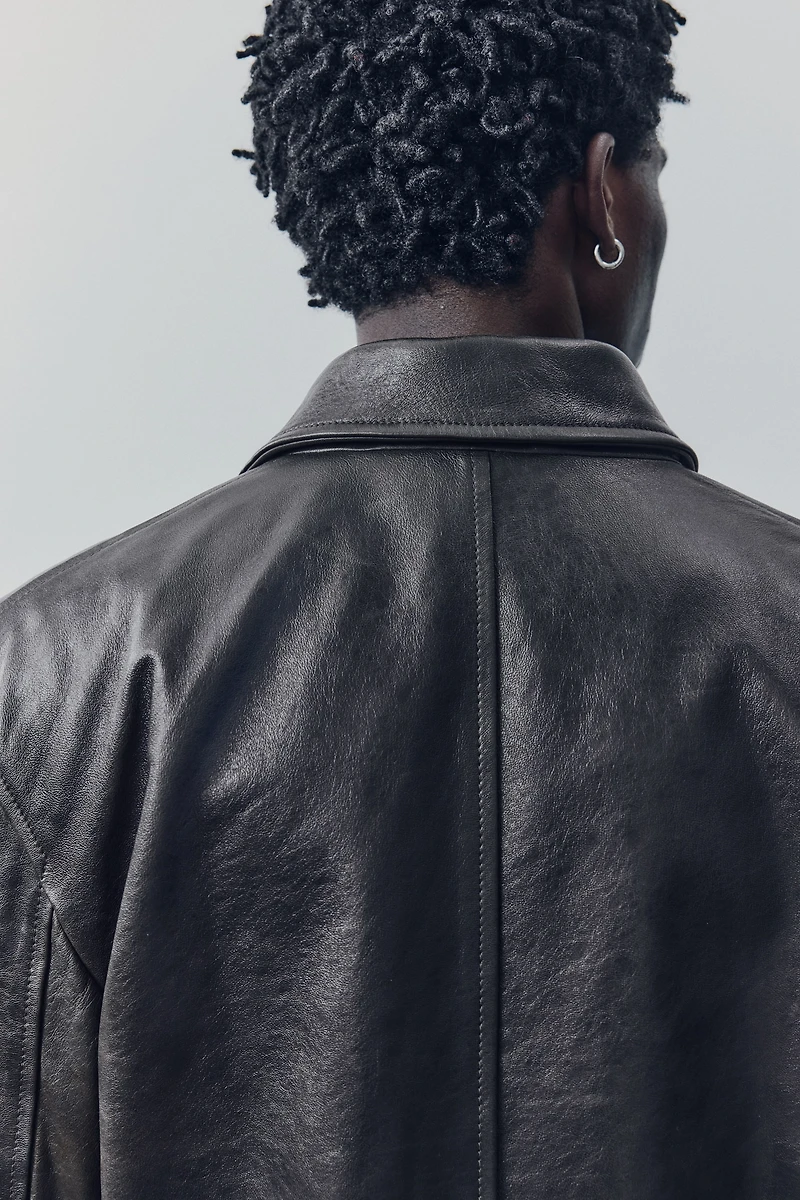 Boxy Leather Jacket