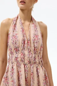 Flared Halterneck Dress