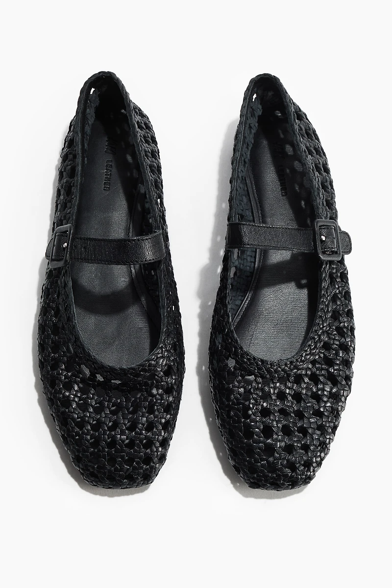 Ballerines Mary Jane en cuir