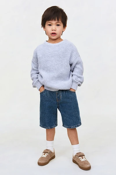 Short de longueur genou en denim