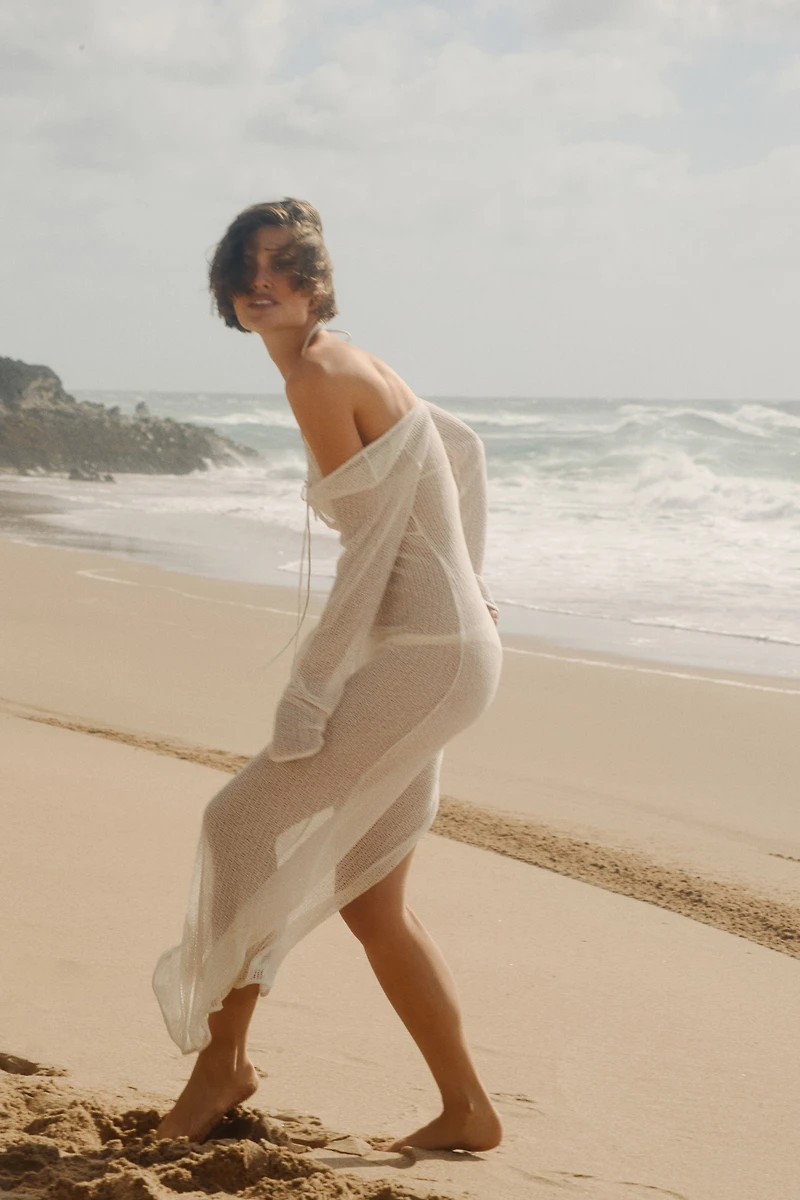 Loose-Knit Beach Dress