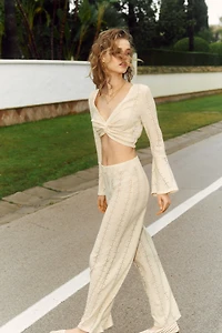 Pantalon en dentelle de jersey