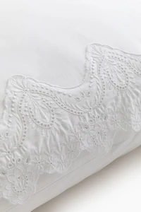 Lace-Trimmed Pillowcase