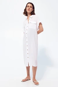 Robe chemise MAMA en mousseline