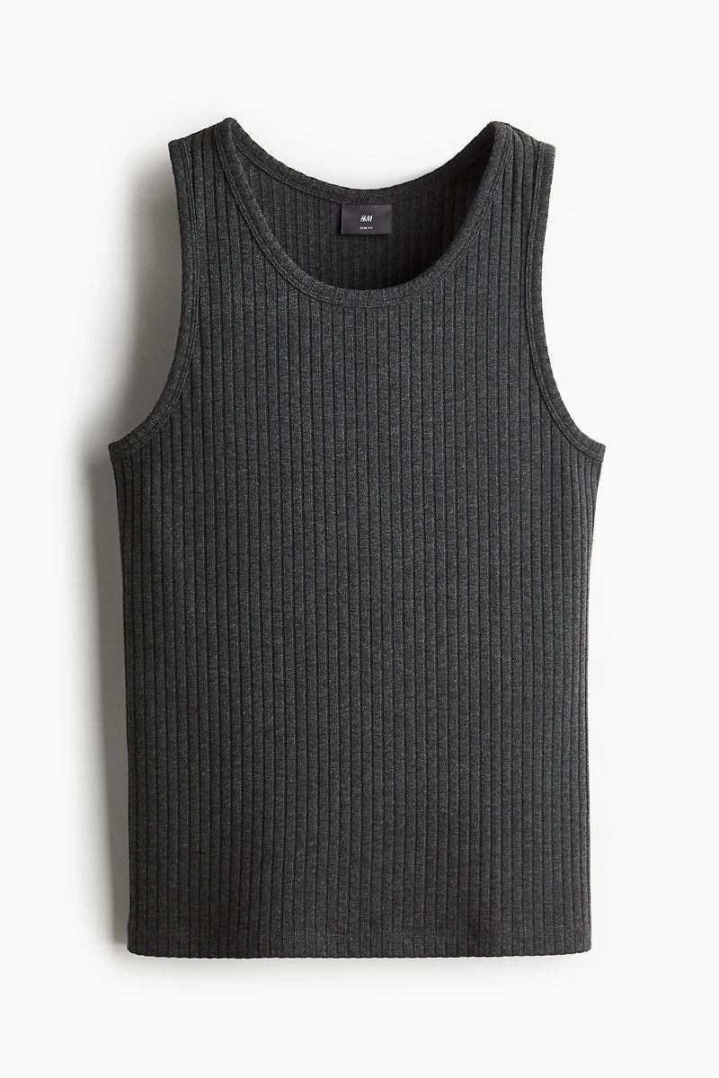 Slim Fit Wide-ribbed Tank Top