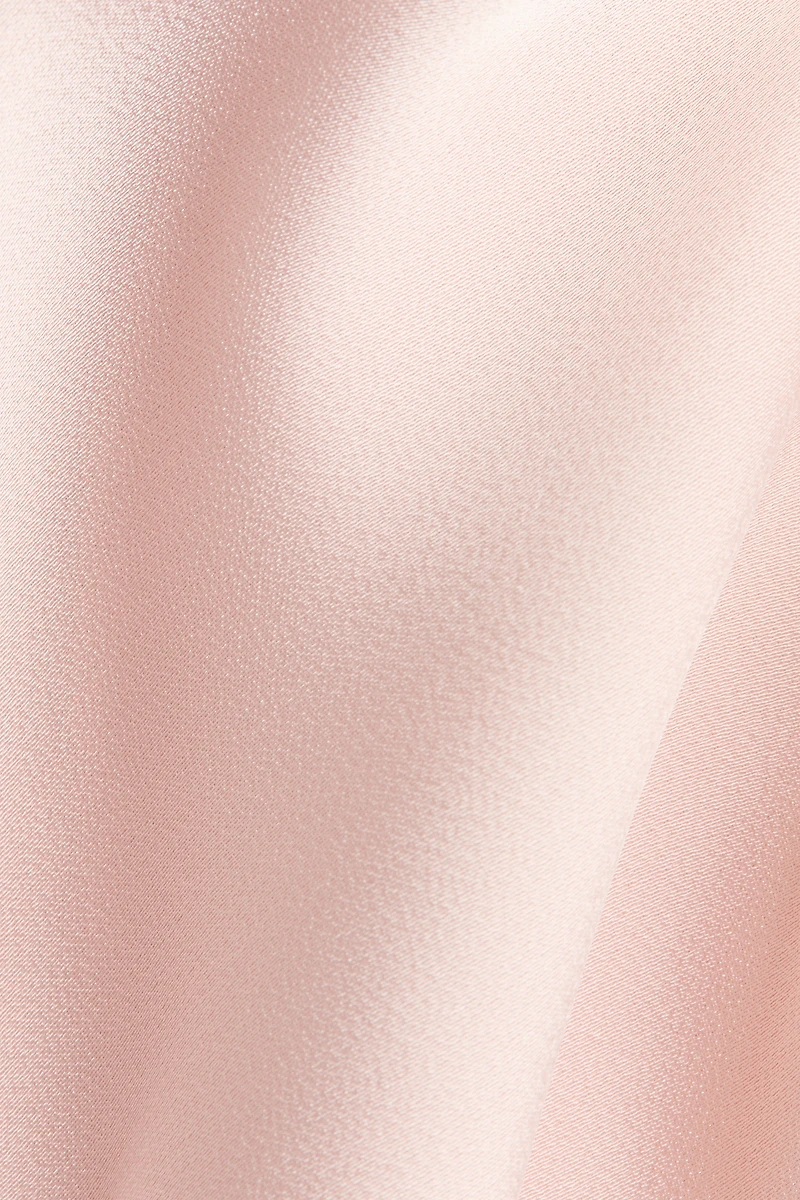 MAMA Lace-Trimmed Satin Dress