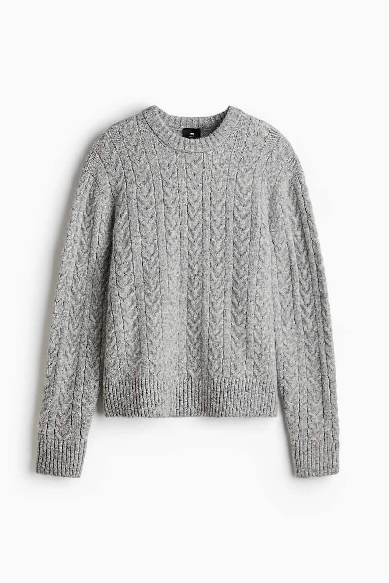 Regular-Fit Cable-Knit Sweater
