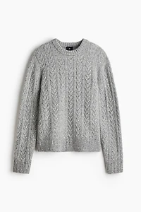 Regular-Fit Cable-Knit Sweater